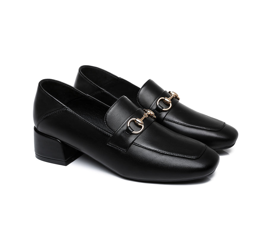 TARRAMARRA Leather Low Block Heels Women Mia-Heels-PEROZ Accessories