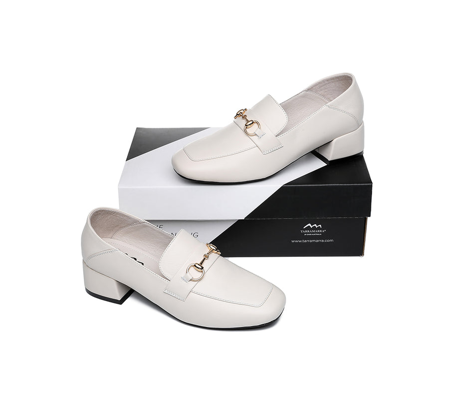 TARRAMARRA Leather Low Block Heels Women Mia-Heels-PEROZ Accessories