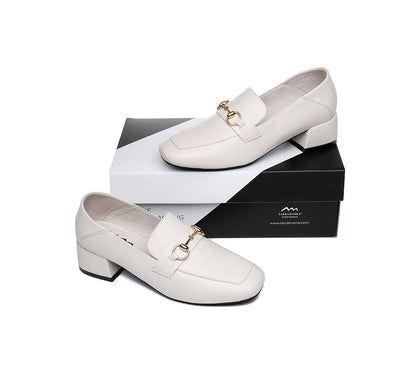 TARRAMARRA Leather Low Block Heels Women Mia-Heels-PEROZ Accessories