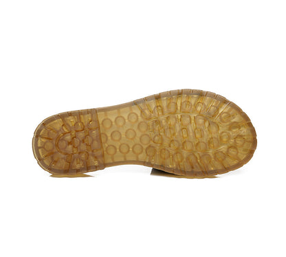 TARRAMARRA Leather Flat Slides Women Jianna Ultra Soft Footbed-Slides-PEROZ Accessories