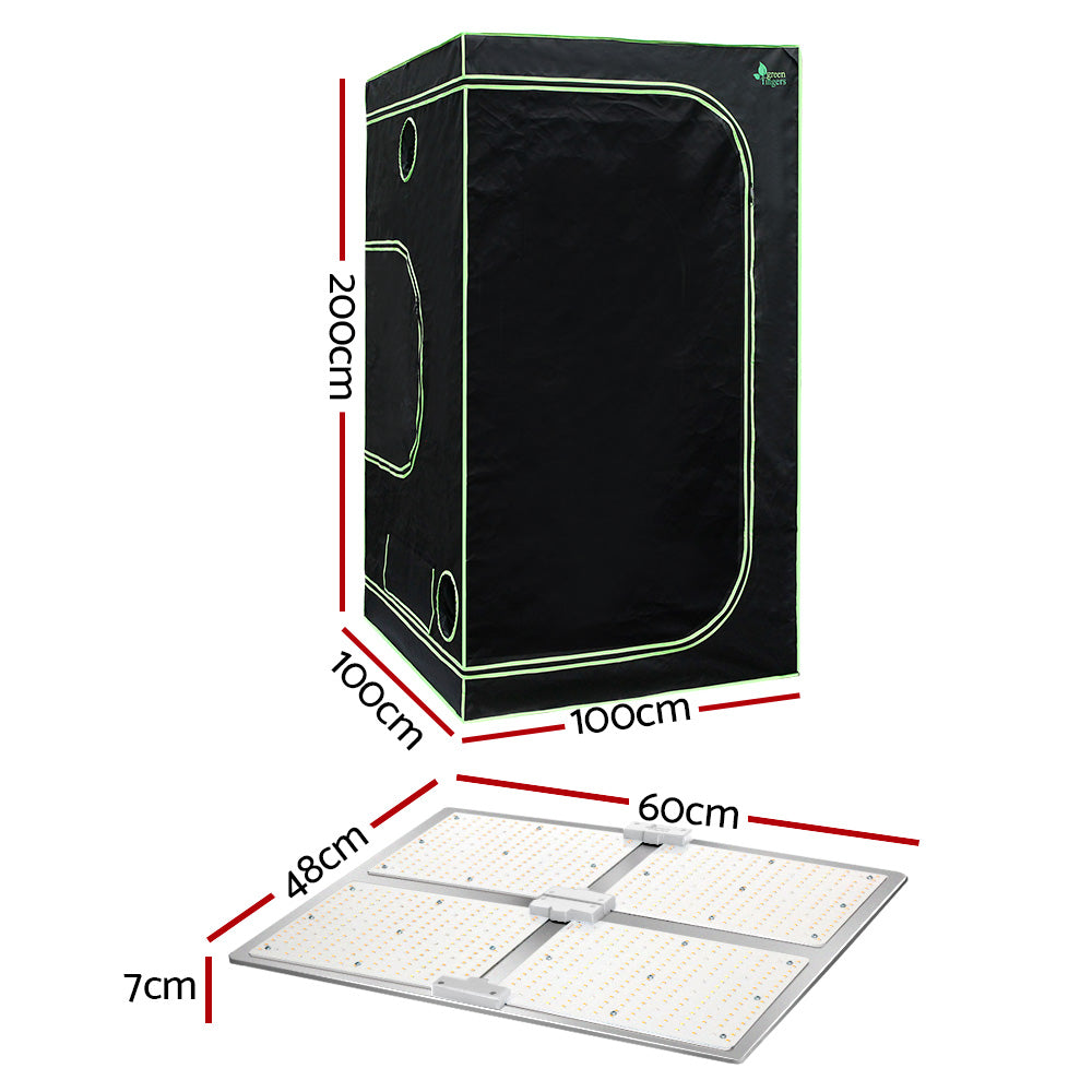 Greenfingers Grow Tent 4500W LED Grow Light Hydroponics Kits Hydroponic System-Home &amp; Garden &gt; Green Houses-PEROZ Accessories