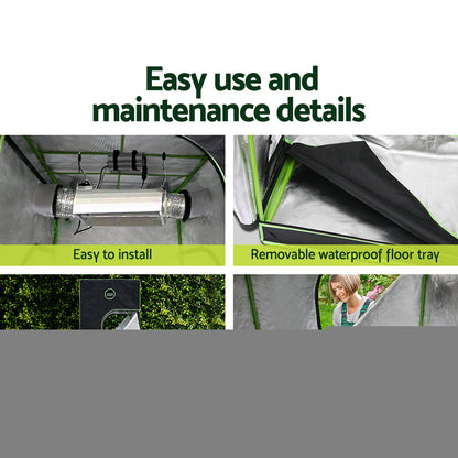 Greenfingers Grow Tent 4500W LED Grow Light Hydroponics Kits Hydroponic System-Home &amp; Garden &gt; Green Houses-PEROZ Accessories