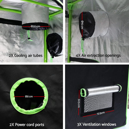 Green Fingers 200cm Hydroponic Grow Tent-Home &amp; Garden &gt; Green Houses-PEROZ Accessories