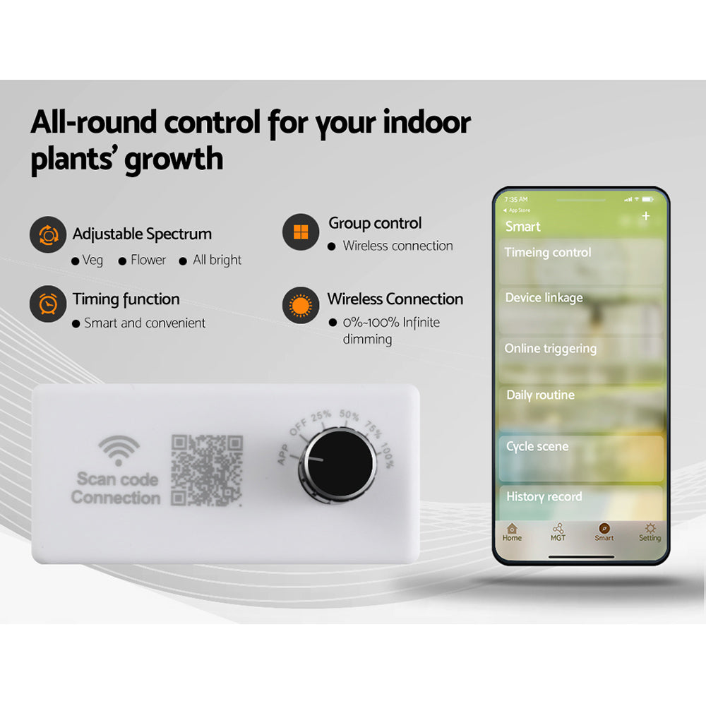 Greenfingers Grow Tent 4500W LED Grow Light Hydroponic Kits System 1.5x1.5x2M-Home &amp; Garden &gt; Green Houses-PEROZ Accessories