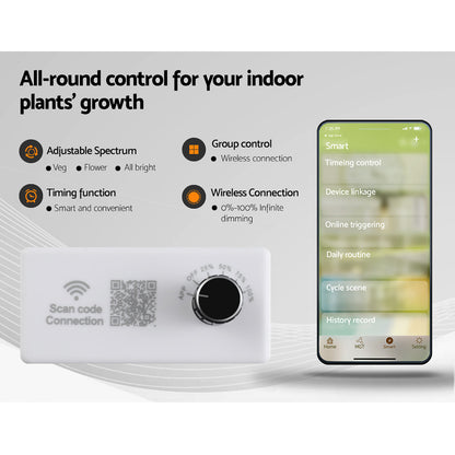 Greenfingers Grow Tent 4500W LED Grow Light Hydroponic Kits System 1.5x1.5x2M-Home &amp; Garden &gt; Green Houses-PEROZ Accessories