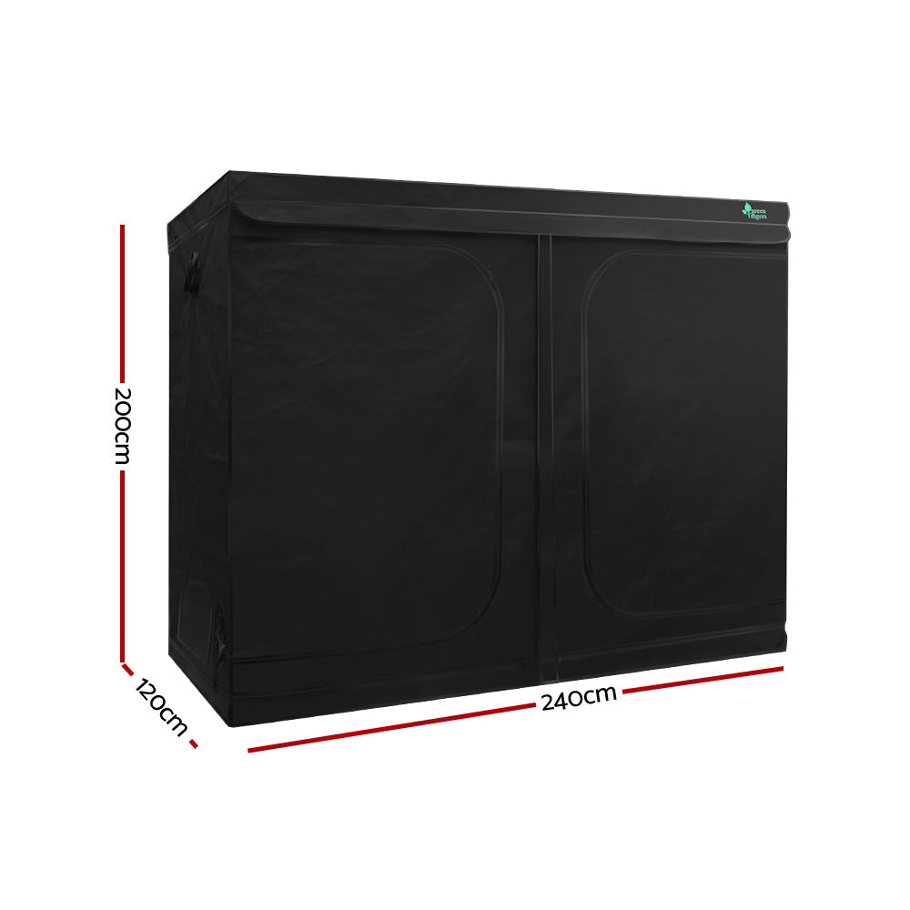 Greenfingers Hydroponics Grow Tent Kits Hydroponic Grow System 2.4m x 1.2m x 2m 600D Oxford-Home &amp; Garden &gt; Green Houses-PEROZ Accessories