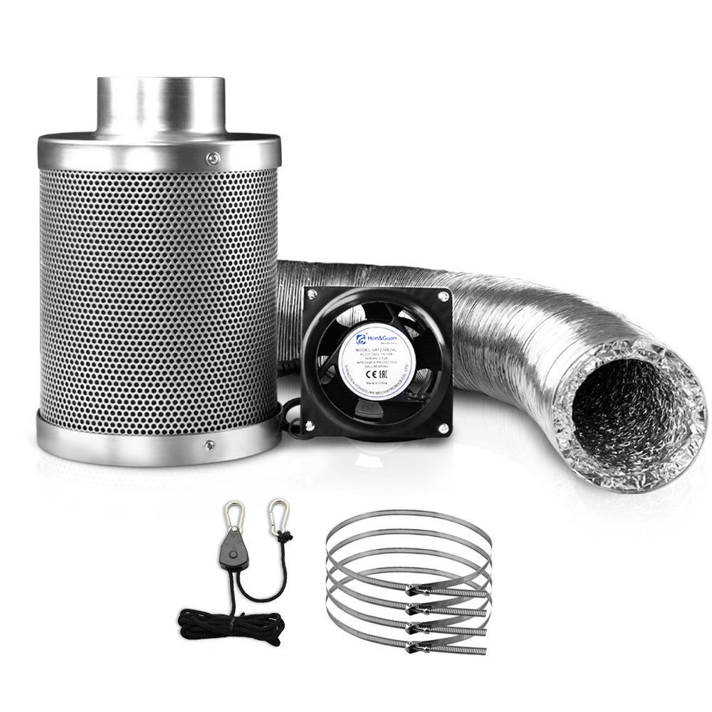 Greenfingers Ventilation Fan and Active Carbon Filter Ducting Kit-Home &amp; Garden &gt; Green Houses-PEROZ Accessories