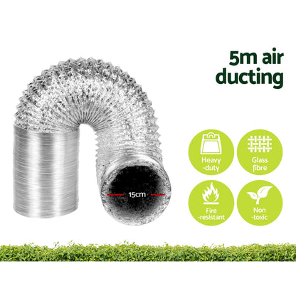 Greenfingers Grow Tent 2000W LED Grow Light 120X120X200cm Mylar 6&quot; Ventilation-Home &amp; Garden &gt; Green Houses-PEROZ Accessories
