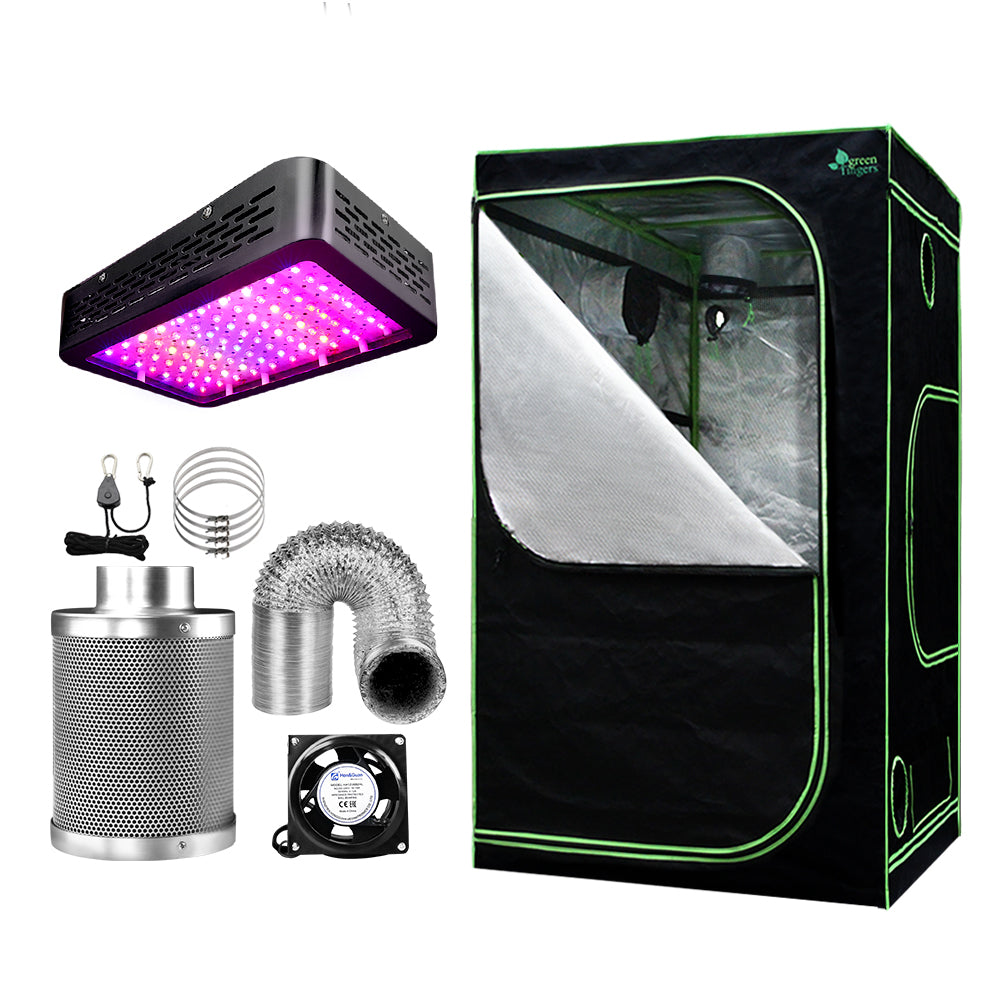 Greenfingers Grow Tent 1000W LED Grow Light 90X90X180cm Mylar 6&quot; Ventilation-Home &amp; Garden &gt; Green Houses-PEROZ Accessories