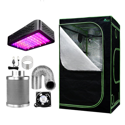 Greenfingers Grow Tent 1000W LED Grow Light 90X90X180cm Mylar 6&quot; Ventilation-Home &amp; Garden &gt; Green Houses-PEROZ Accessories