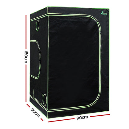 Greenfingers Grow Tent 1000W LED Grow Light 90X90X180cm Mylar 6&quot; Ventilation-Home &amp; Garden &gt; Green Houses-PEROZ Accessories