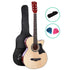 ALPHA 38 Inch Wooden Acoustic Guitar Natural Wood-Audio & Video > Musical Instrument & Accessories-PEROZ Accessories