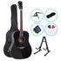 ALPHA 41 Inch Wooden Acoustic Guitar with Accessories set Black-Audio & Video > Musical Instrument & Accessories-PEROZ Accessories