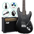 Alpha Electric Guitar And AMP Music String Instrument Rock Black Carry Bag Steel String-Audio & Video > Musical Instrument & Accessories-PEROZ Accessories
