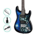 Alpha Electric Guitar Music String Instrument Rock Blue Carry Bag Steel String-Audio & Video > Musical Instrument & Accessories-PEROZ Accessories