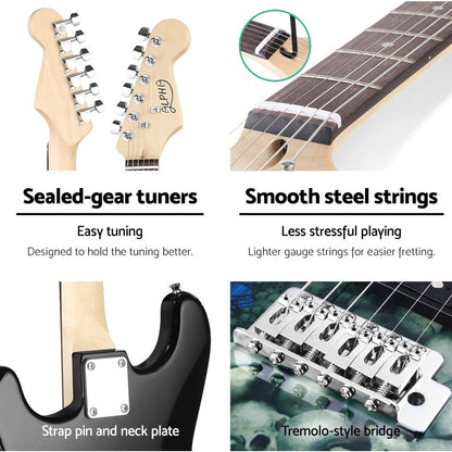 Alpha Electric Guitar Music String Instrument Rock Blue Carry Bag Steel String-Audio &amp; Video &gt; Musical Instrument &amp; Accessories-PEROZ Accessories