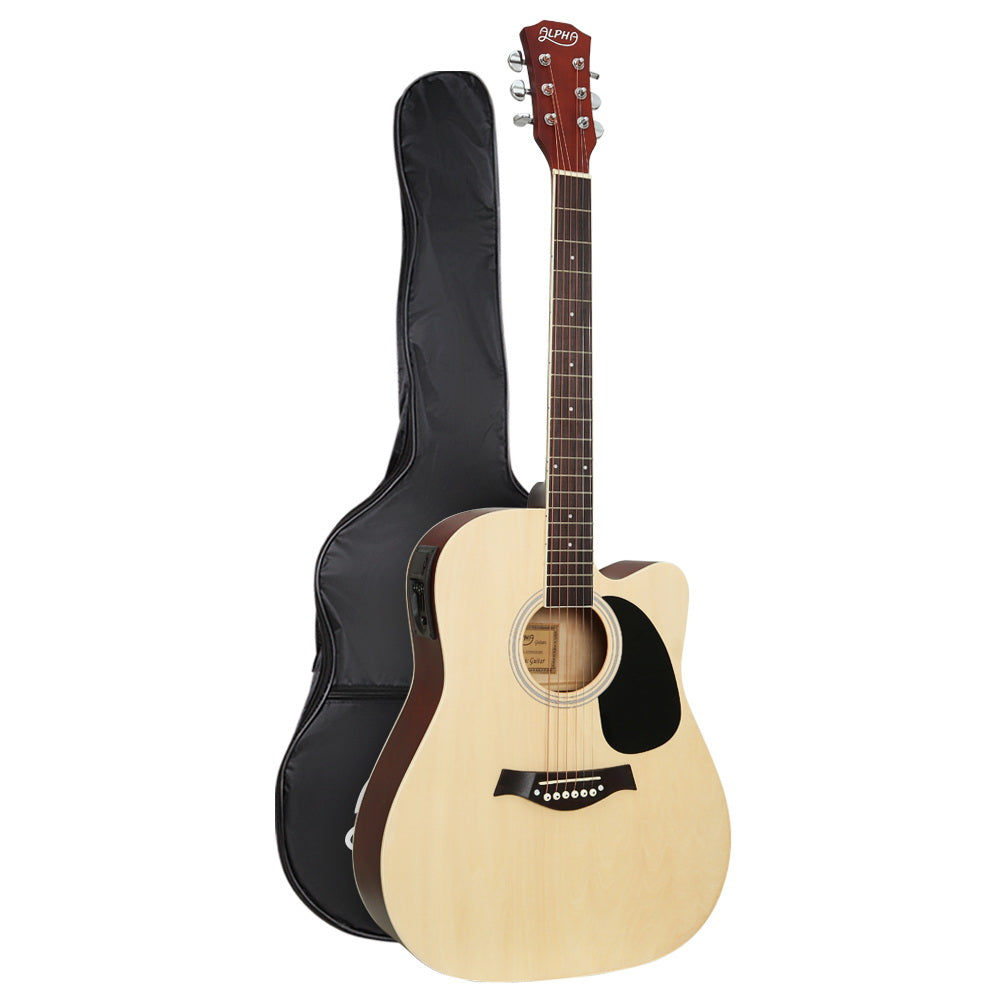Alpha 41&quot; Inch Electric Acoustic Guitar Wooden Classical EQ With Pickup Bass Natural-Audio &amp; Video &gt; Musical Instrument &amp; Accessories-PEROZ Accessories