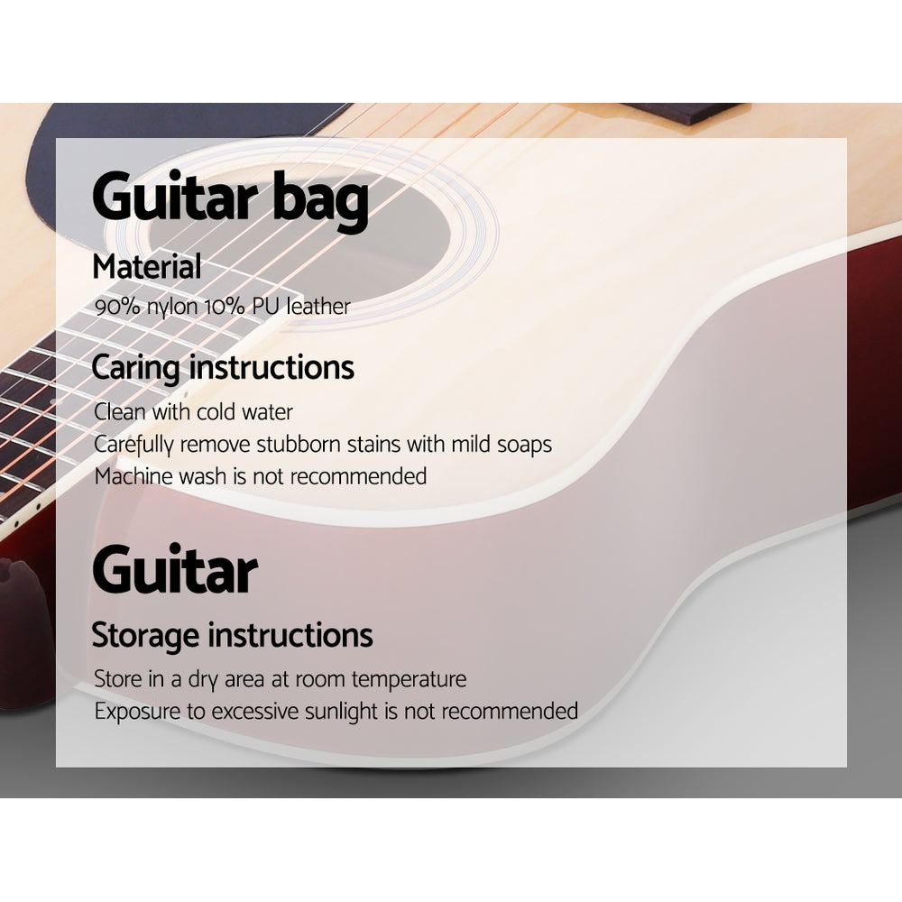 ALPHA 41 Inch Wooden Acoustic Guitar Natural Wood-Audio &amp; Video &gt; Musical Instrument &amp; Accessories-PEROZ Accessories