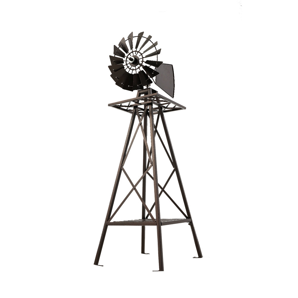 Garden Windmill 120cm Metal Ornaments Outdoor Decor Ornamental Wind Mill-Home &amp; Garden &gt; Decor-PEROZ Accessories
