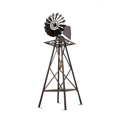 Garden Windmill 120cm Metal Ornaments Outdoor Decor Ornamental Wind Mill-Home &amp; Garden &gt; Decor-PEROZ Accessories