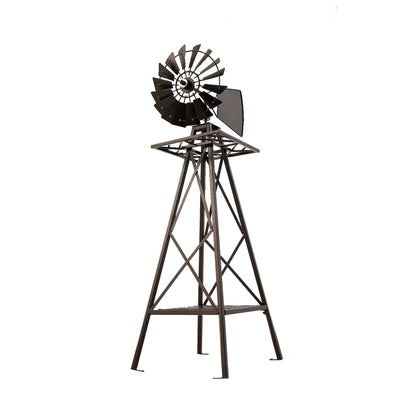 Garden Windmill 160cm Metal Ornaments Outdoor Decor Ornamental Wind Mill-Home &amp; Garden &gt; Decor-PEROZ Accessories