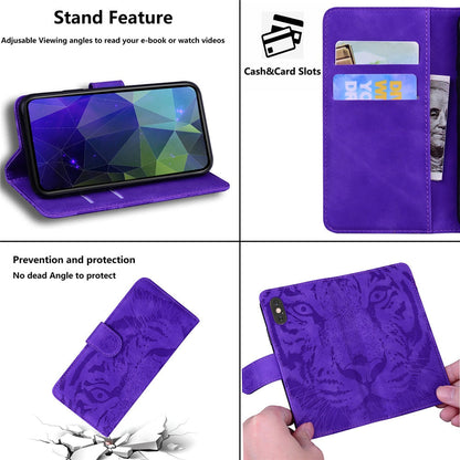 Anymob iPhone Black Flip Leather Case Tiger Wallet Cover Book Style With Card Slot Cover-Mobile Phone Cases-PEROZ Accessories