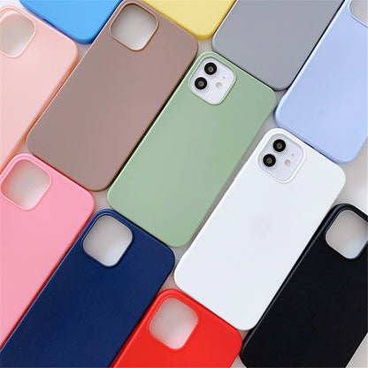 Anymob iPhone Green Silicone Plain Phone Case Soft Candy Cover-Mobile Phone Cases-PEROZ Accessories