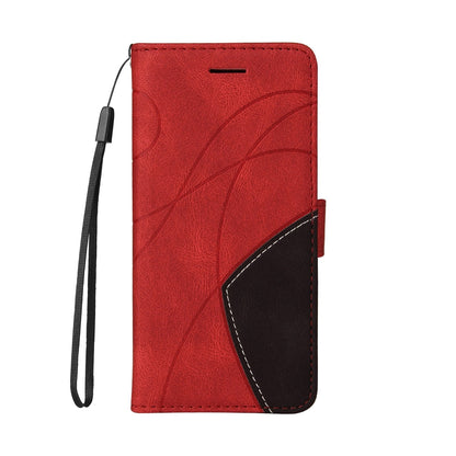 Anymob Samsung Black And Red Leather Wallet Flip Case Protective Phone Cover-Mobile Phone Cases-PEROZ Accessories