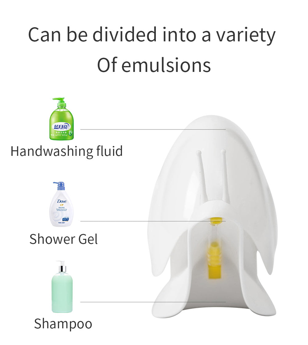 Anyhouz Snail-Shaped Lotion Shampoo Shower Gel Dispenser Black Pump Bottle Home Bathroom Portable Soap-Bathroom and Toilet Accessories-PEROZ Accessories