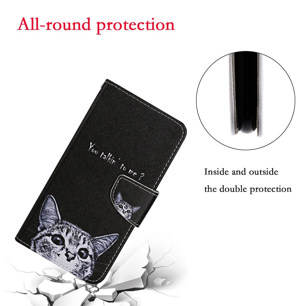 Anymob iPhone Case Multicolor Flip Leather Wallet Stand Cover Phone Bag Shell-Mobile Phone Cases-PEROZ Accessories