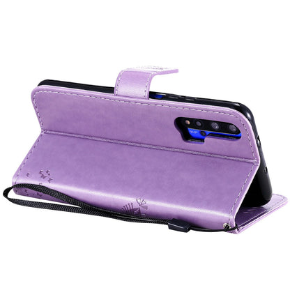 Anymob Huawei Phone Case Blue Flower Design Flip Leather Wallet Phone Cover-PEROZ Accessories