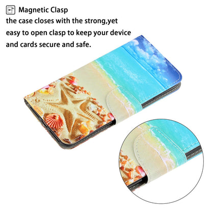 Anymob Samsung Red And White Wildflower Magnetic Flip Wallet Case Painted Leather Phone Cover-Mobile Phone Cases-PEROZ Accessories
