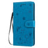 Anymob iPhone Blue Leather Flip Case Embossing Cat and Bee Cover-PEROZ Accessories