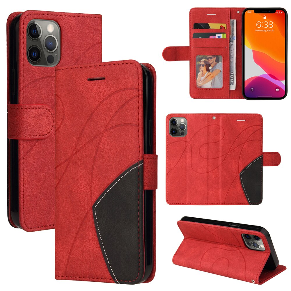 Anymob iPhone Case Green Leather Flip Wallet Stand Case Cover-Mobile Phone Cases-PEROZ Accessories