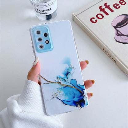Anymob Samsung Lavender Acrylic Marble Camera Protector Phone Case Soft Silicone Back Cover-Mobile Phone Cases-PEROZ Accessories