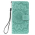 Anymob Huawei Phone Case Green Flower Design Flip Leather Wallet Phone Cover-PEROZ Accessories