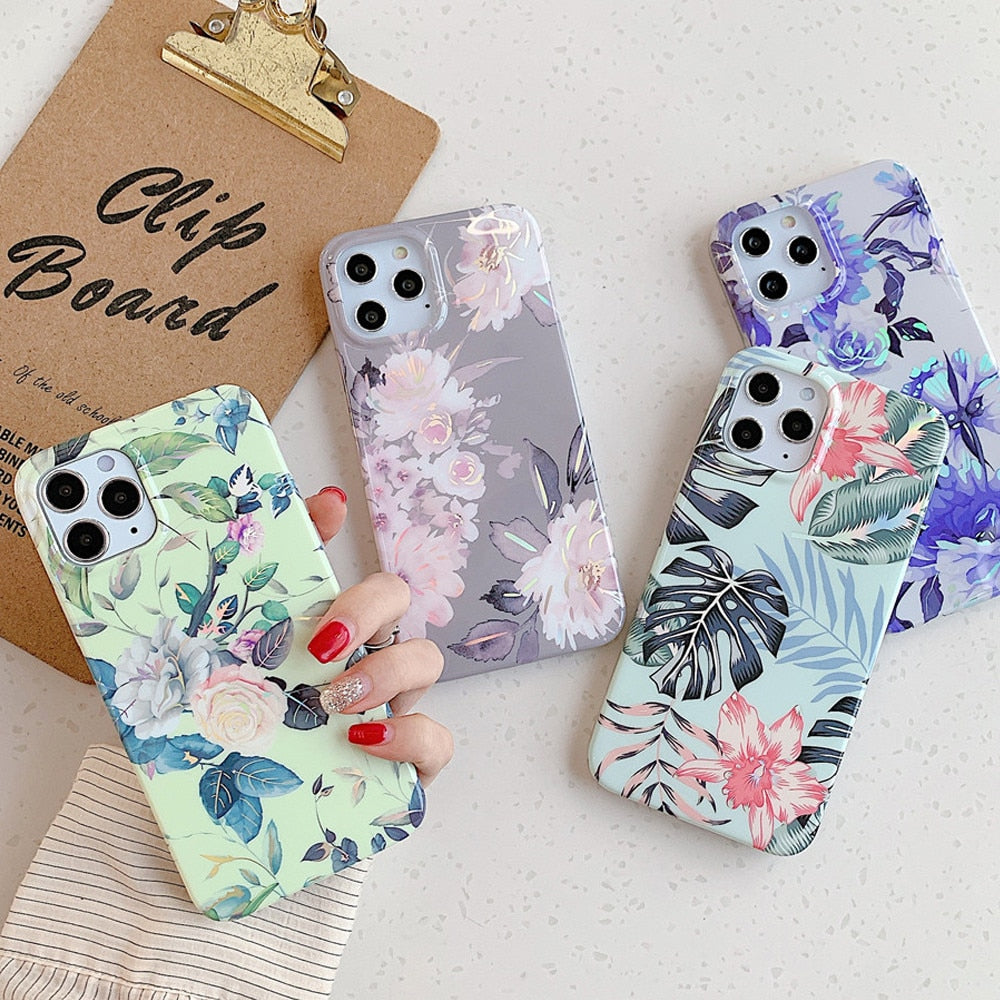 Anymob iPhone Dark Blue Marble Phone Case Soft Silicone Cover-Mobile Phone Cases-PEROZ Accessories