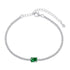 Anyco Bracelet Green Crystal Diamond Sterling Silver Cuban Chain Brass Cz Tennis Bracelets Colorful Square Women Bracelet-Bracelets-PEROZ Accessories