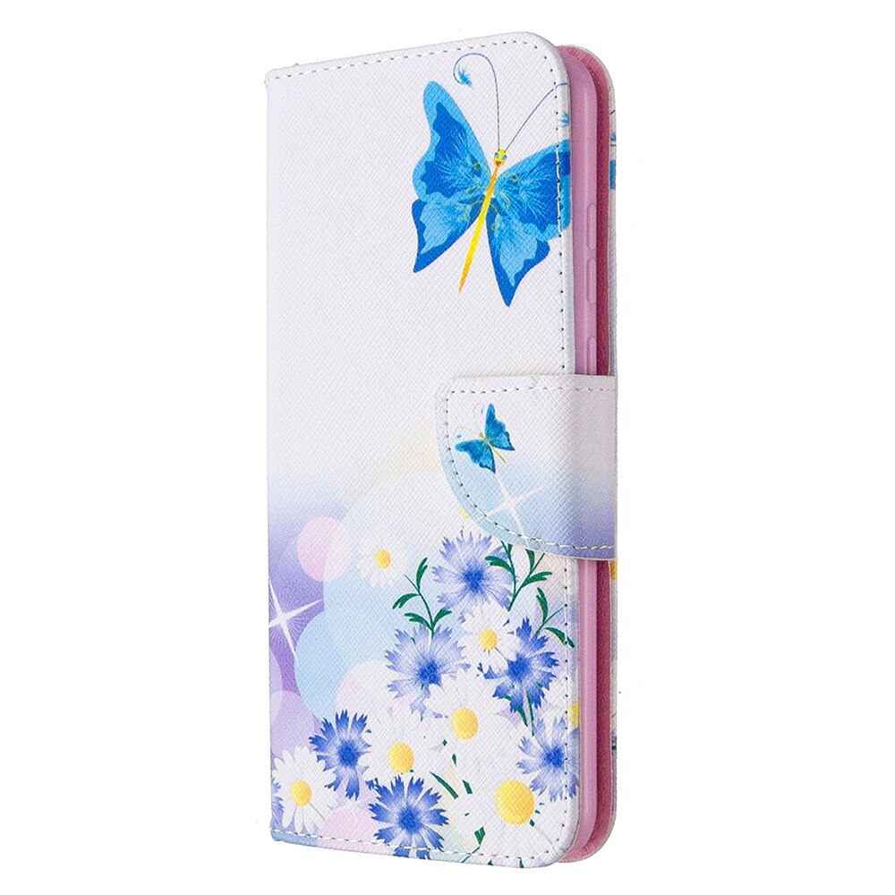 Anymob Huawei White and Blue Butterflies Flip Leather Mobile Phone Case Cover-PEROZ Accessories