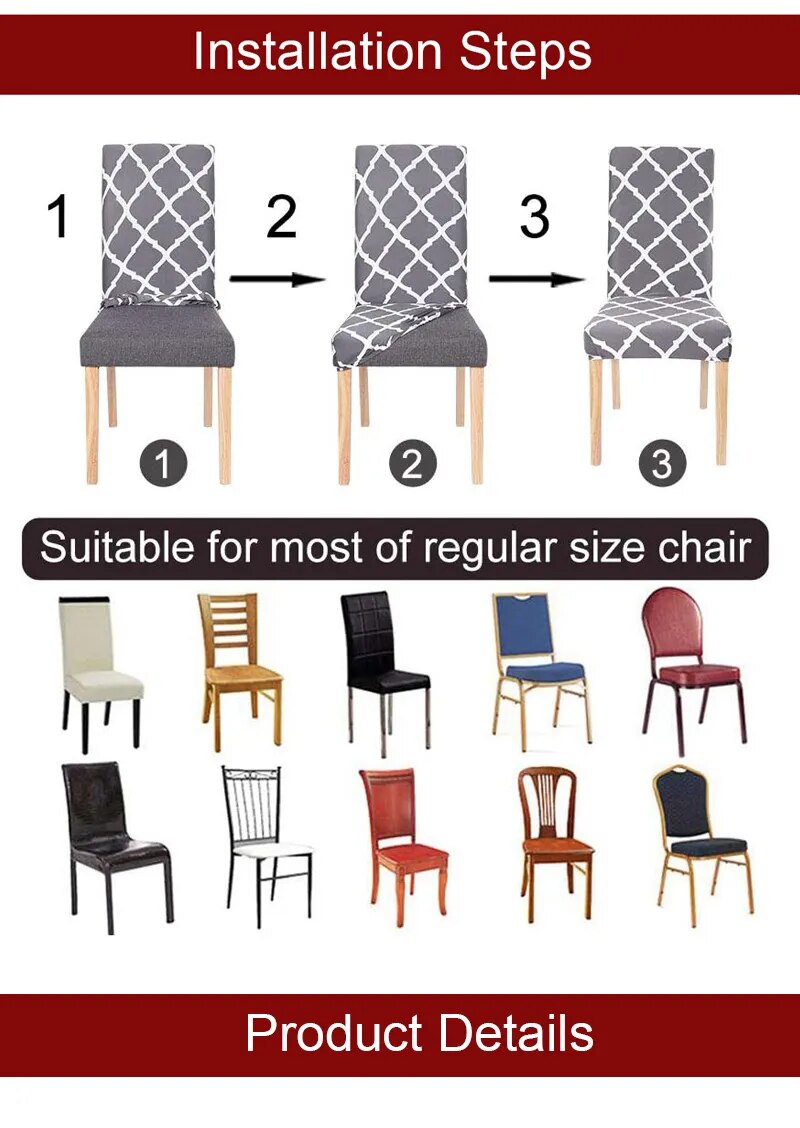 Anyhouz Chair Cover Navy Velvet Plush Stretch Chair Slipcover Elastic Spandex Chair Cover for Dining Room Kitchen Wedding Banquet Hotel-Chair Cover-PEROZ Accessories