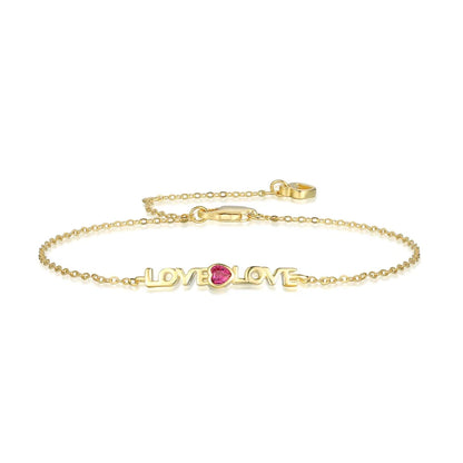 Anyco Bracelet Gold Plated Love Heart Jewelry Bangles For Women Adjustable-Bracelets-PEROZ Accessories