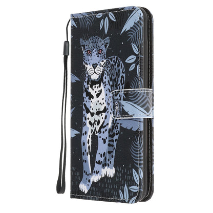 Anymob iPhone Case Black Cheetah Leather Flip Wallet Cartoon Stand Phone Cases Cover-Mobile Phone Cases-PEROZ Accessories