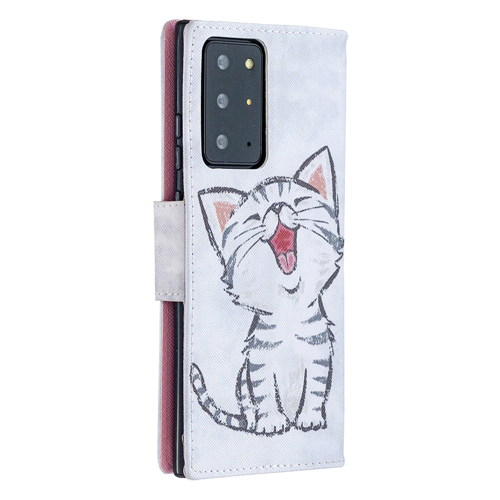 Anymob Samsung Case Green Banana Leaf Design Flip Leather Wallet Phone Cover Protection-Mobile Phone Cases-PEROZ Accessories