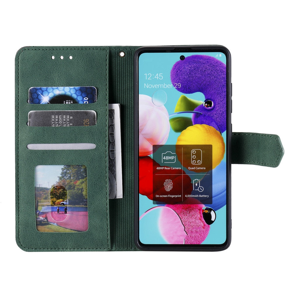Anymob Samsung Pink Splicing Flip Leather Case Card Slot Wallet Phone Cover-Mobile Phone Cases-PEROZ Accessories