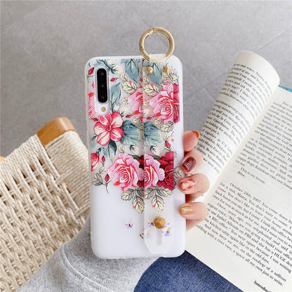 Anymob Samsung Multicolored Flower Flowers Case Wrist Strap Cover-Mobile Phone Cases-PEROZ Accessories