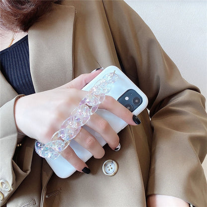Anymob iPhone Pink Crystal Bracelet Silicone Case Soft Back Cover-Mobile Phone Cases-PEROZ Accessories