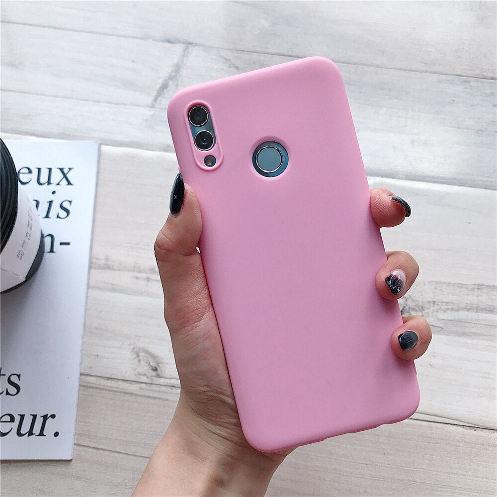 Anymob Samsung Dark Pink Plain Candy Color Mobile Silicone Protective Case-Mobile Phone Cases-PEROZ Accessories