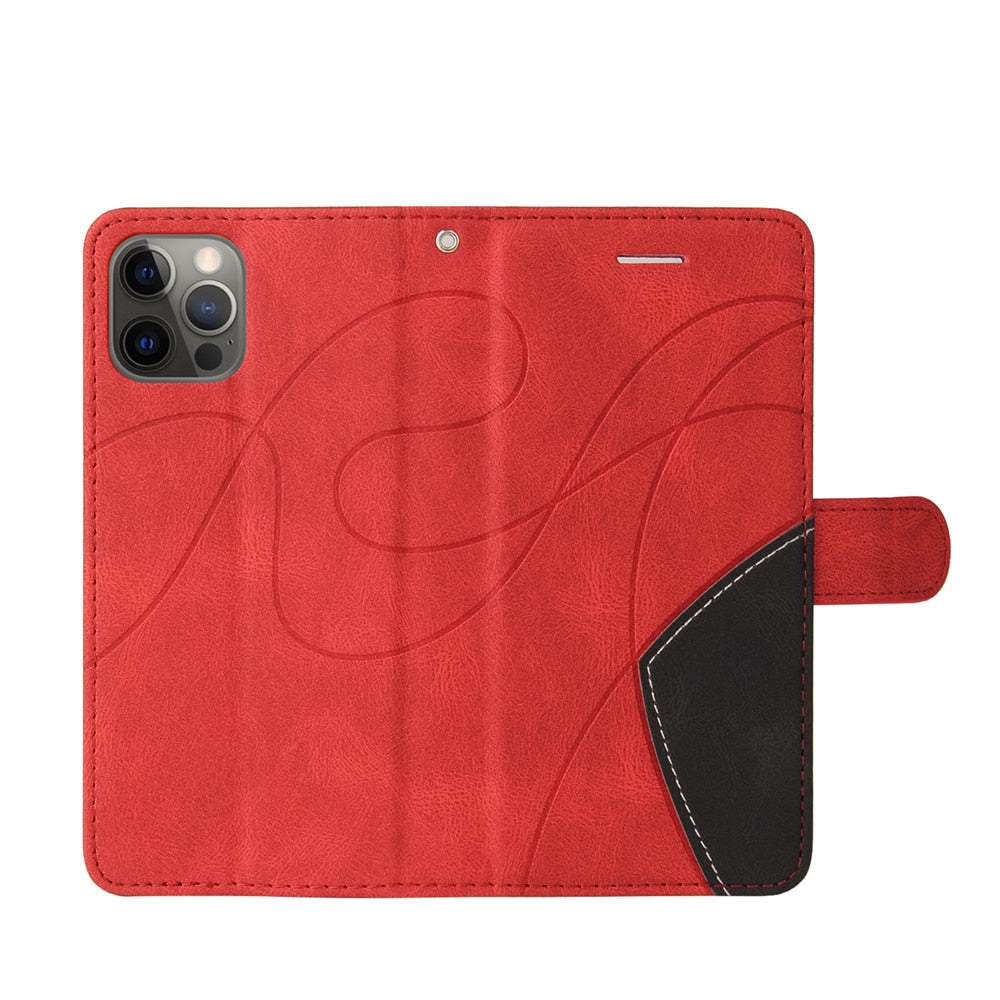 Anymob iPhone Case Green Leather Flip Wallet Stand Case Cover-Mobile Phone Cases-PEROZ Accessories