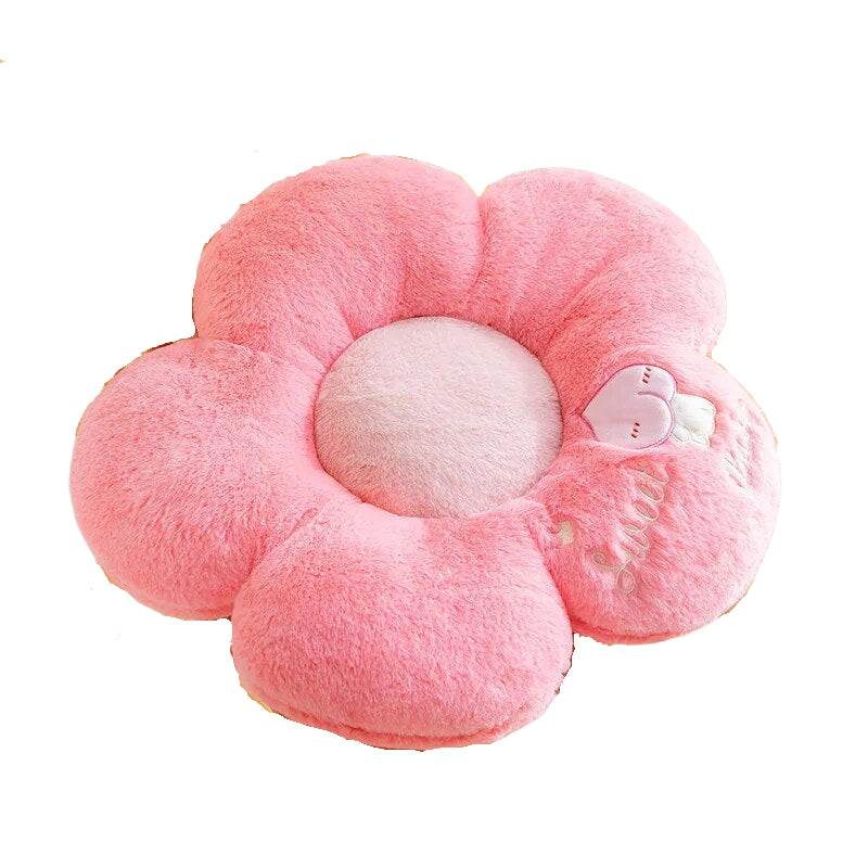 Anyhouz Plush Pillow Dark Pink Five Petal Flower Shape Stuffed Soft Pillow Seat Cushion Room Decor 90cm-Pillow-PEROZ Accessories