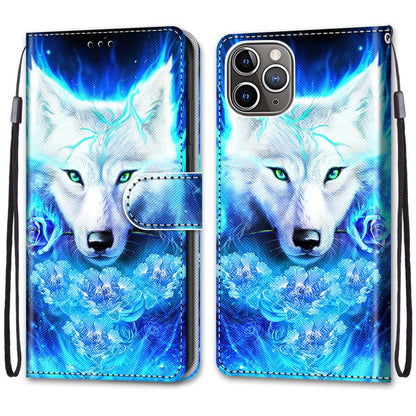 Anymob iPhone Case Black with Butterfly Cartoon Painted Flip Wallet Leather Phone Cover-Mobile Phone Cases-PEROZ Accessories